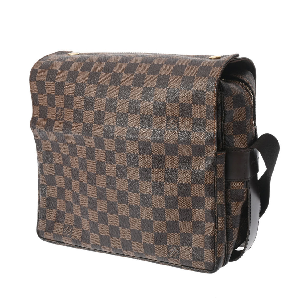 Louis Vuitton Canvas Shoulder Bag Brown Naviglio Damier Brown